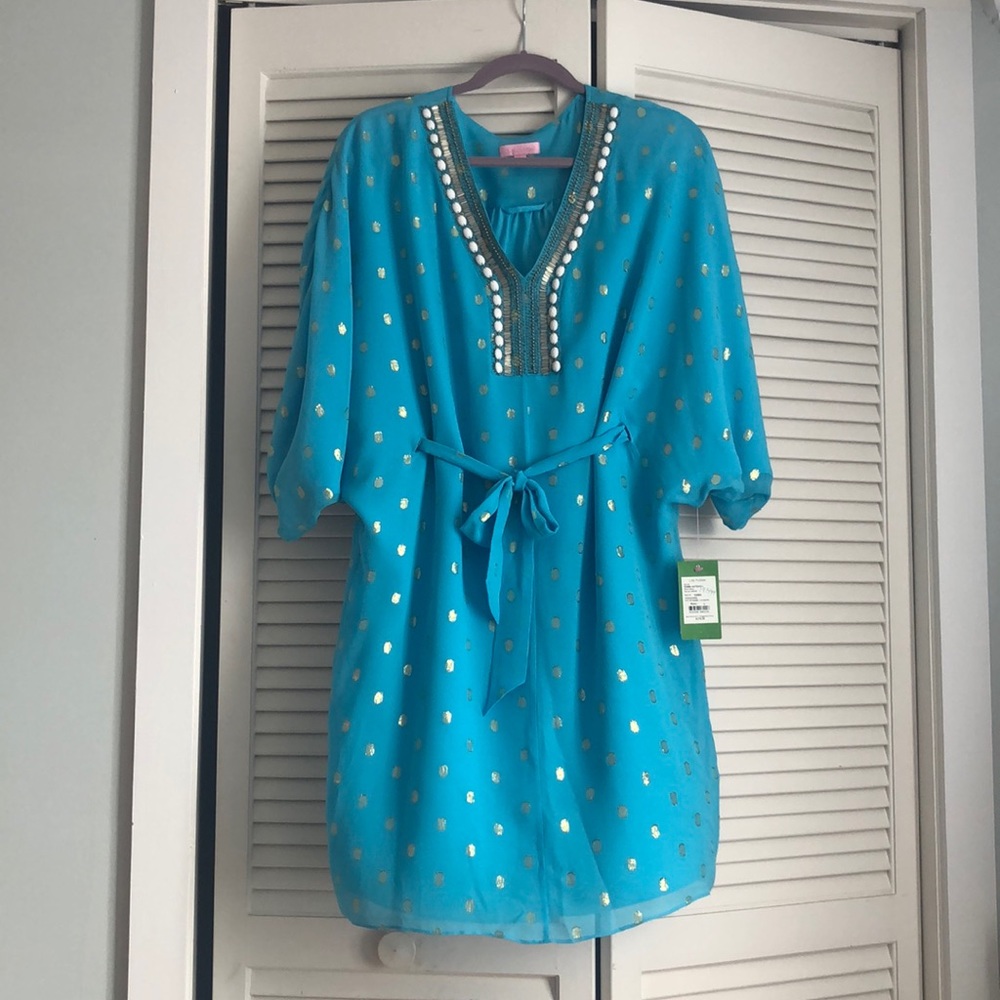 NWT Blue and gold Lilly Pulitzer Dress